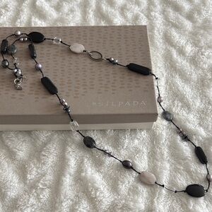 Silpada Multicolor Black and Grey Tone Beaded Necklace